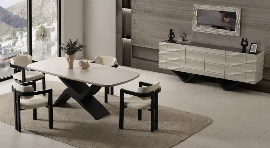 Product img 2, Dolunay Metal Ayaklı Yemek Odası Takımı